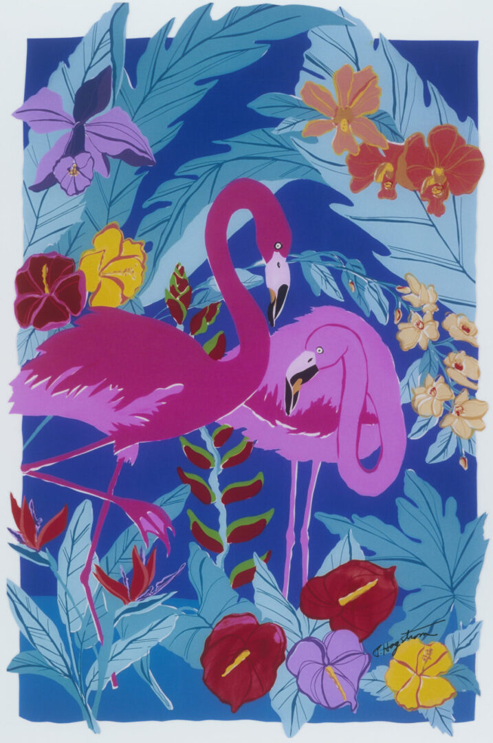 Flamingo Duo LEP-33 Framed $325 & Unframed $225